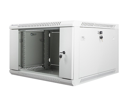 Szafa RACK LANBERG Wisząca 19" 6U 600x600mm jednosekcyjna (szara) WF01-6606-10S